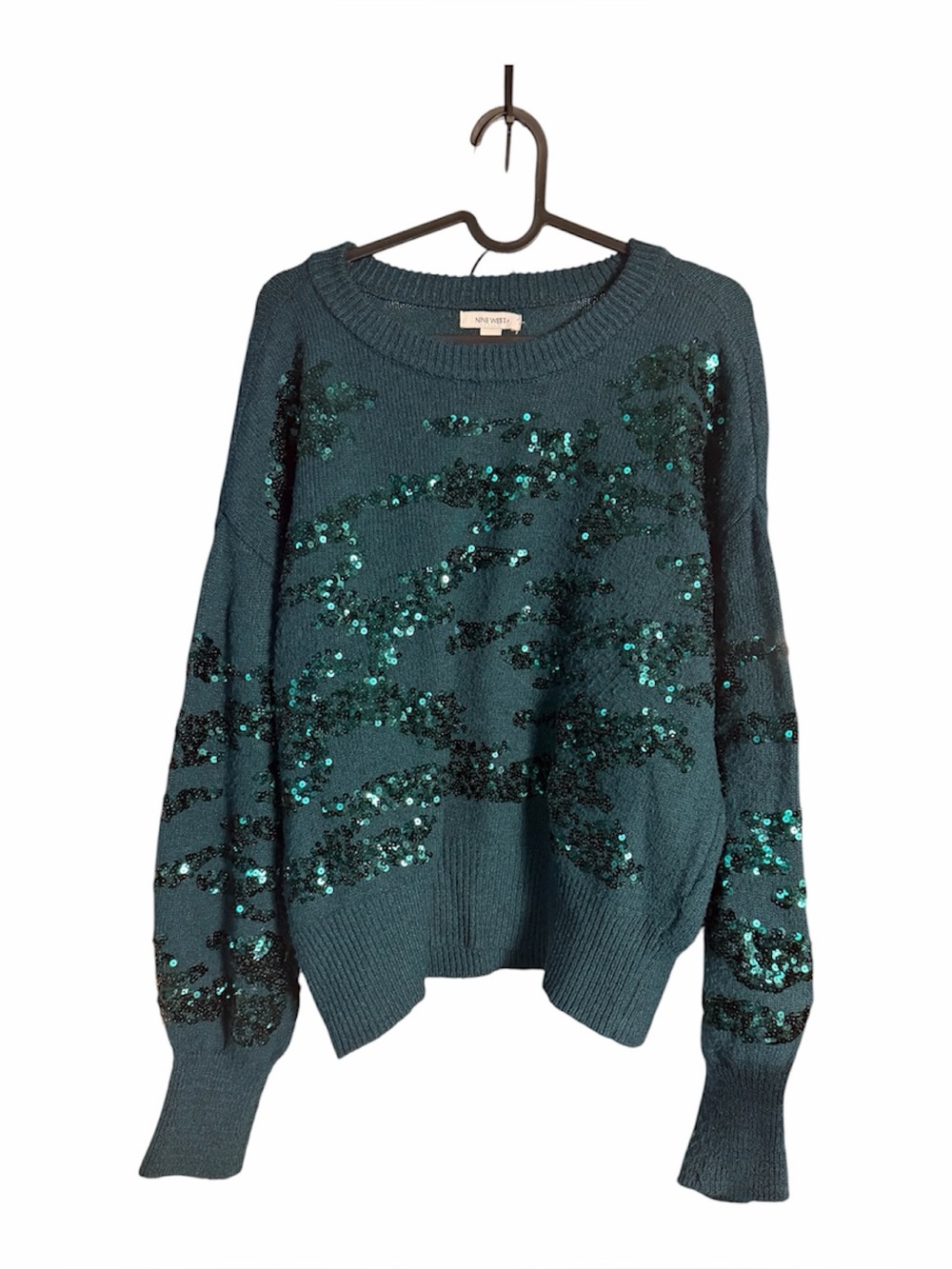 Nine West Sequin Crewneck Sweater